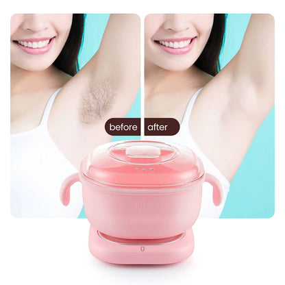 400ML Collapsible Silicone Wax Warmer – Portable Hair Removal Wax Melting Pot