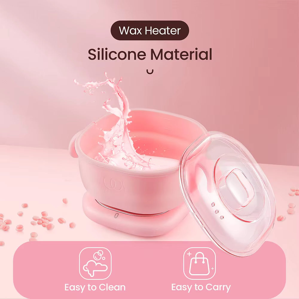 400ML Collapsible Silicone Wax Warmer – Portable Hair Removal Wax Melting Pot