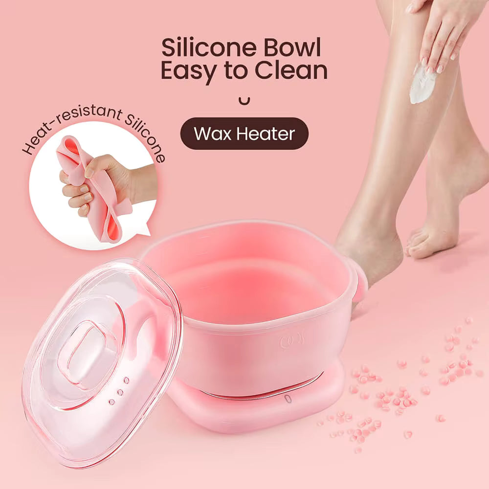 400ML Collapsible Silicone Wax Warmer – Portable Hair Removal Wax Melting Pot
