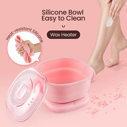 400ML Collapsible Silicone Wax Warmer – Portable Hair Removal Wax Melting Pot
