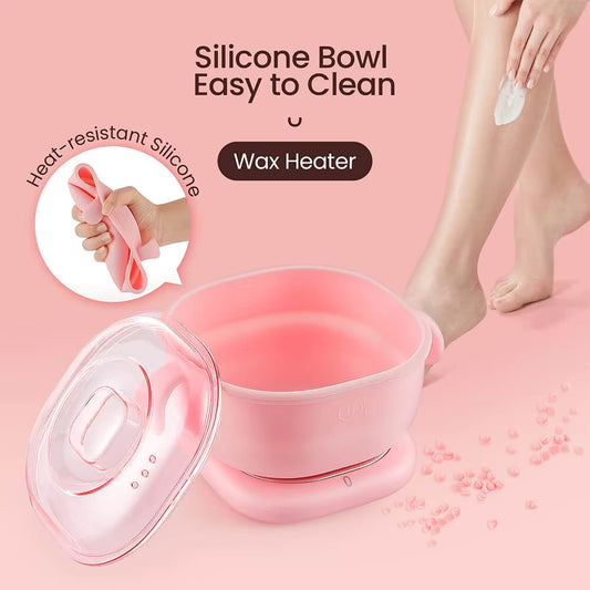 400ML Collapsible Silicone Wax Warmer – Portable Hair Removal Wax Melting Pot