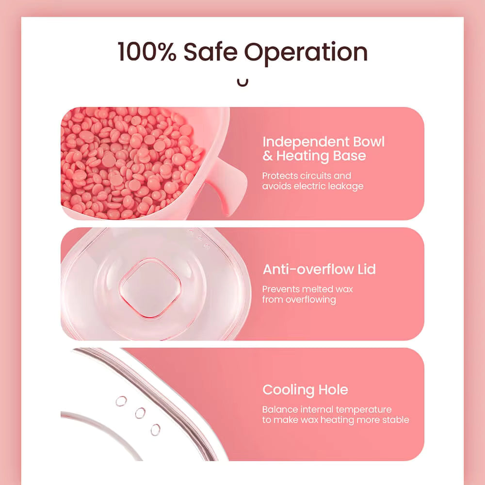 400ML Collapsible Silicone Wax Warmer – Portable Hair Removal Wax Melting Pot