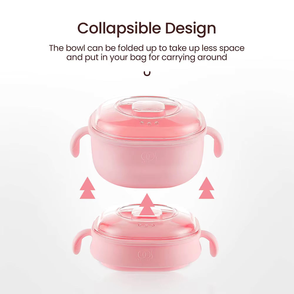 400ML Collapsible Silicone Wax Warmer – Portable Hair Removal Wax Melting Pot